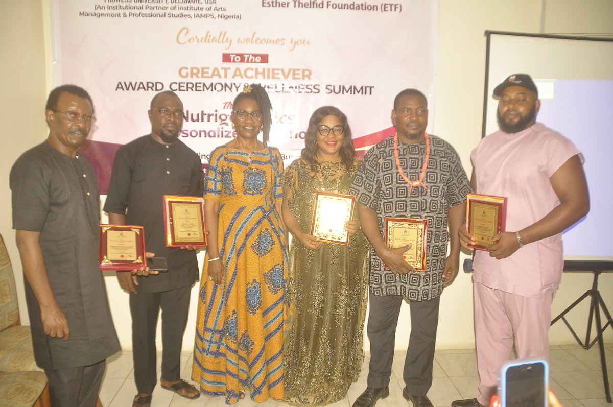 It is good to reward entrepreneurs that have sustained their businesses in a very competitive and difficult environment with little or no support from the government. Esther Thelfid foundation on the 15th of April honoured these Entrepreneurs for their resilience and excellence.