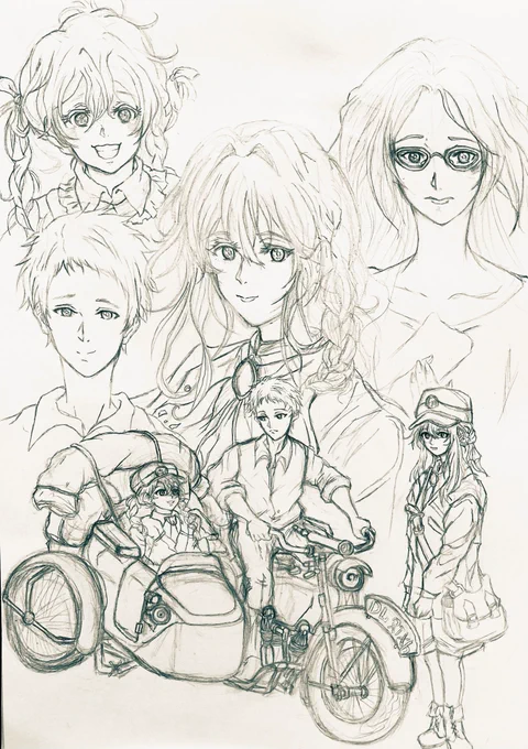 これでペン入れして塗っていきます! #イラスト練習