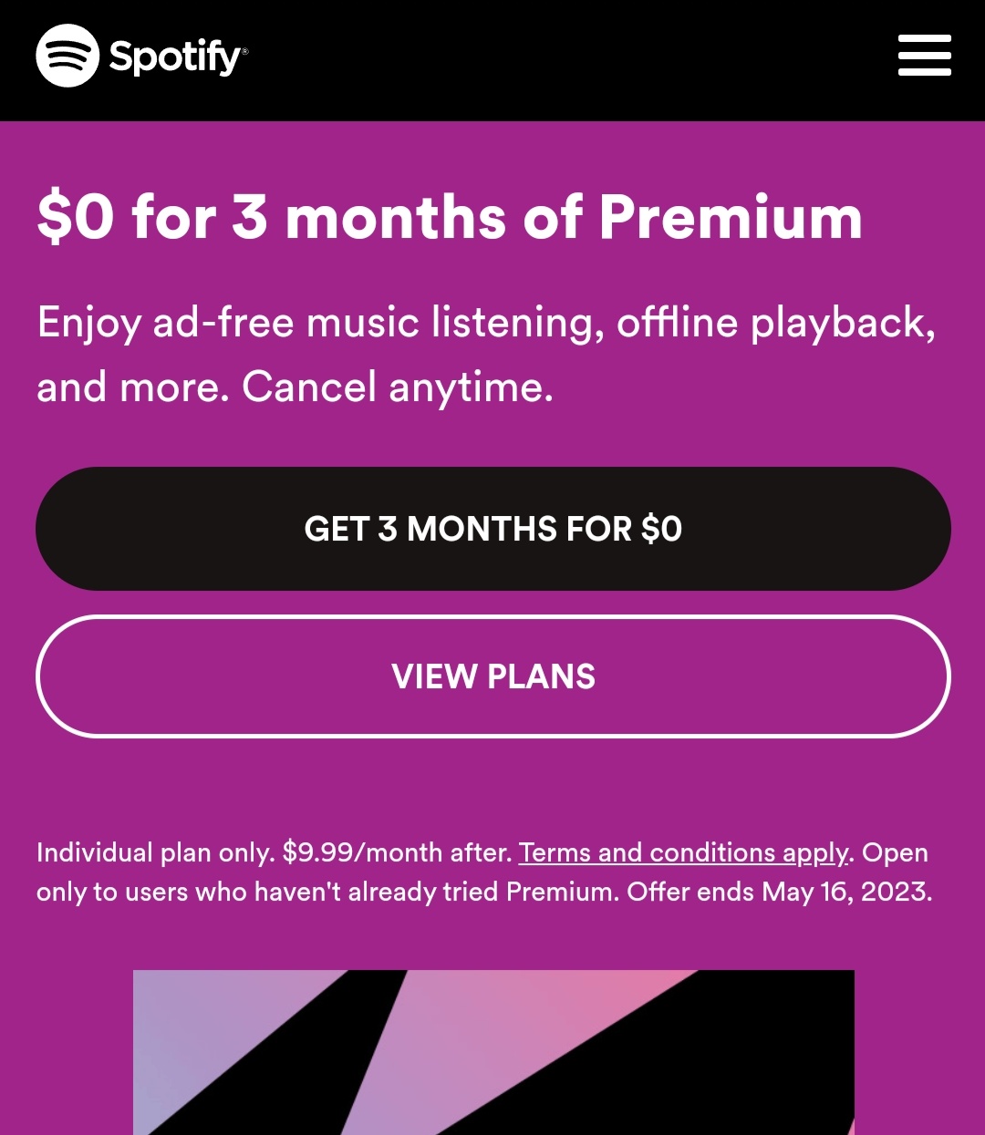 Spotify 3 months free top