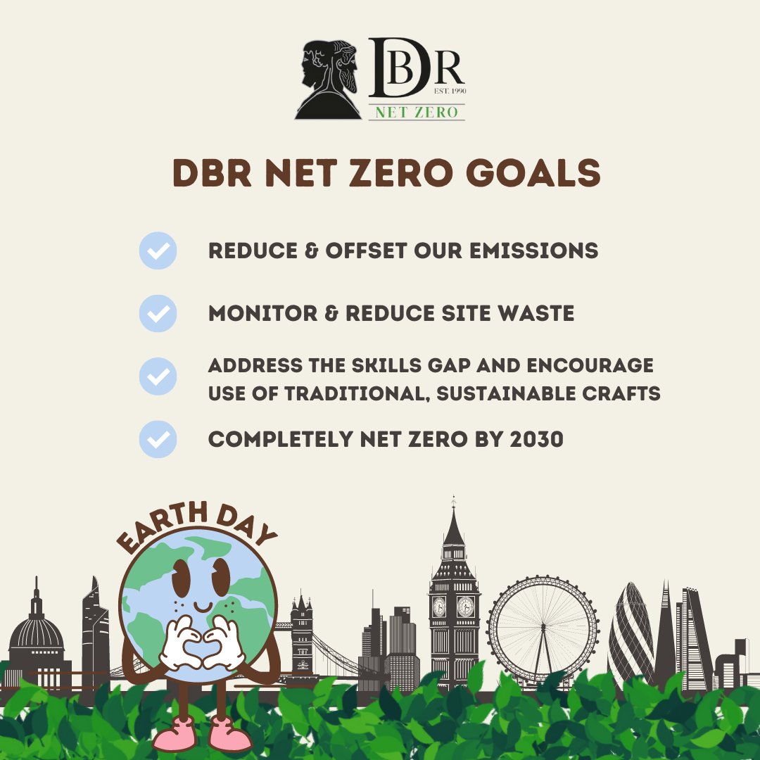 Happy #EarthDay from DBR (London) Limited and DBR #NetZero! 🌿🌎 At DBR we champion the #adaptivereuse & #sustainabledevelopment of historic buildings. Every day, we at DBR see first-hand how historic buildings must adapt & transform to cope with their changing environment #dbr