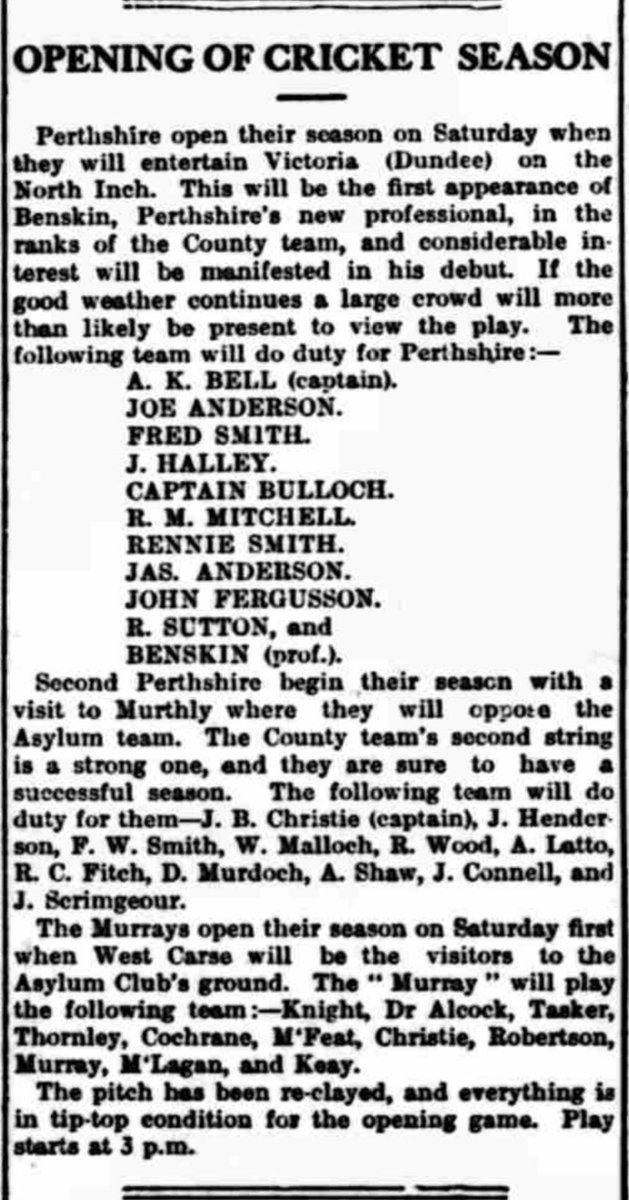 ScottyCricket's tweet photo. #Season1910 gets under at #NorthInch as #PerthshireCC entertain #VictoriaCC (Dundee) #AKBell skippering @GannochyTrust Sport retailer and polymath #JoeAnderson also playing @PerthDoocotCC @DAAcricket https://t.co/AhUAOxTexD
