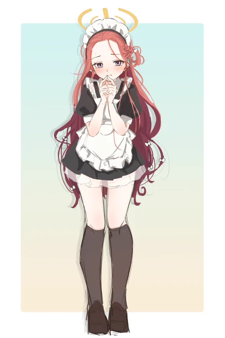 #ブルアカメイドユズかわいい!新衣装おめでとう～!! 