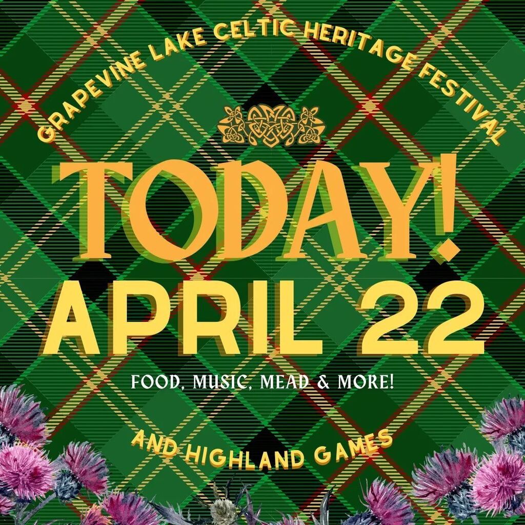 Today is the day!

Check out our events page for more info!

#highlandgames #celtic #celticfestival #mead #grapevinetx #lakegrapevine #dfw instagr.am/p/CrVYiA2uyVJ/