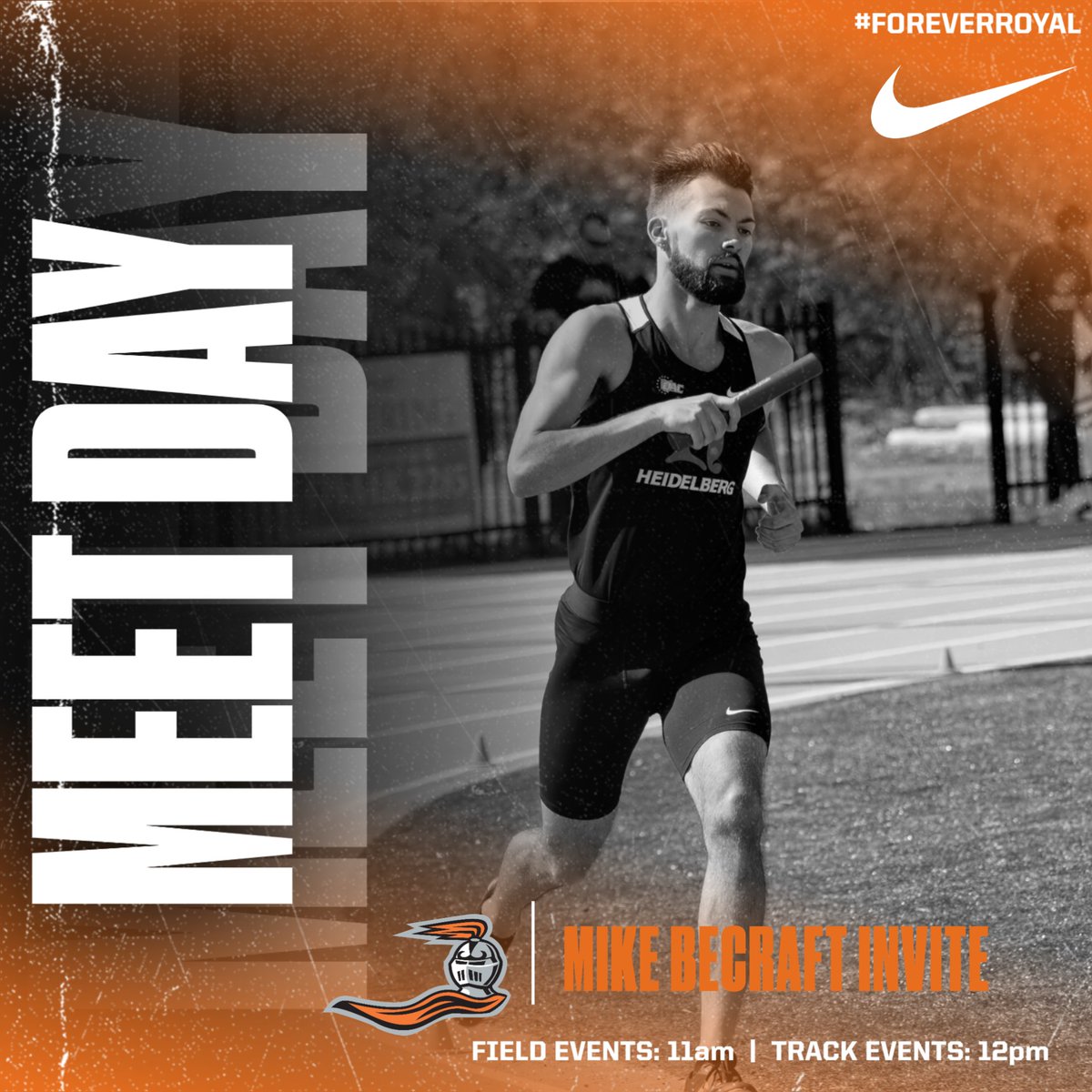 Back at it! With Hammer and Jav last night in the rain, the rest of the Mike Becraft Invitational goes today! 

🕚 11am Field Events
🕛 12pm Track Events
📊 Live Results: results.tfmeetpro.com/Ohio_Northern_…

#BergPride #ForeverRoyal
