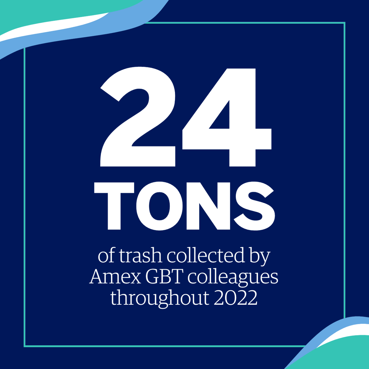 amexgbt's tweet photo. 🌎 It’s #EarthDay today, and yesterday we asked you to guess how much trash #TeamGBT cleaned up in 2022. 🌎
🥁 Drumroll please... 🥁
🗑️ We cleaned up over 24 tons of trash through volunteering activities in local parks, beaches and rivers across 2022. 🗑️ #InvestInOurPlanet https://t.co/Tc6X8N9QH3