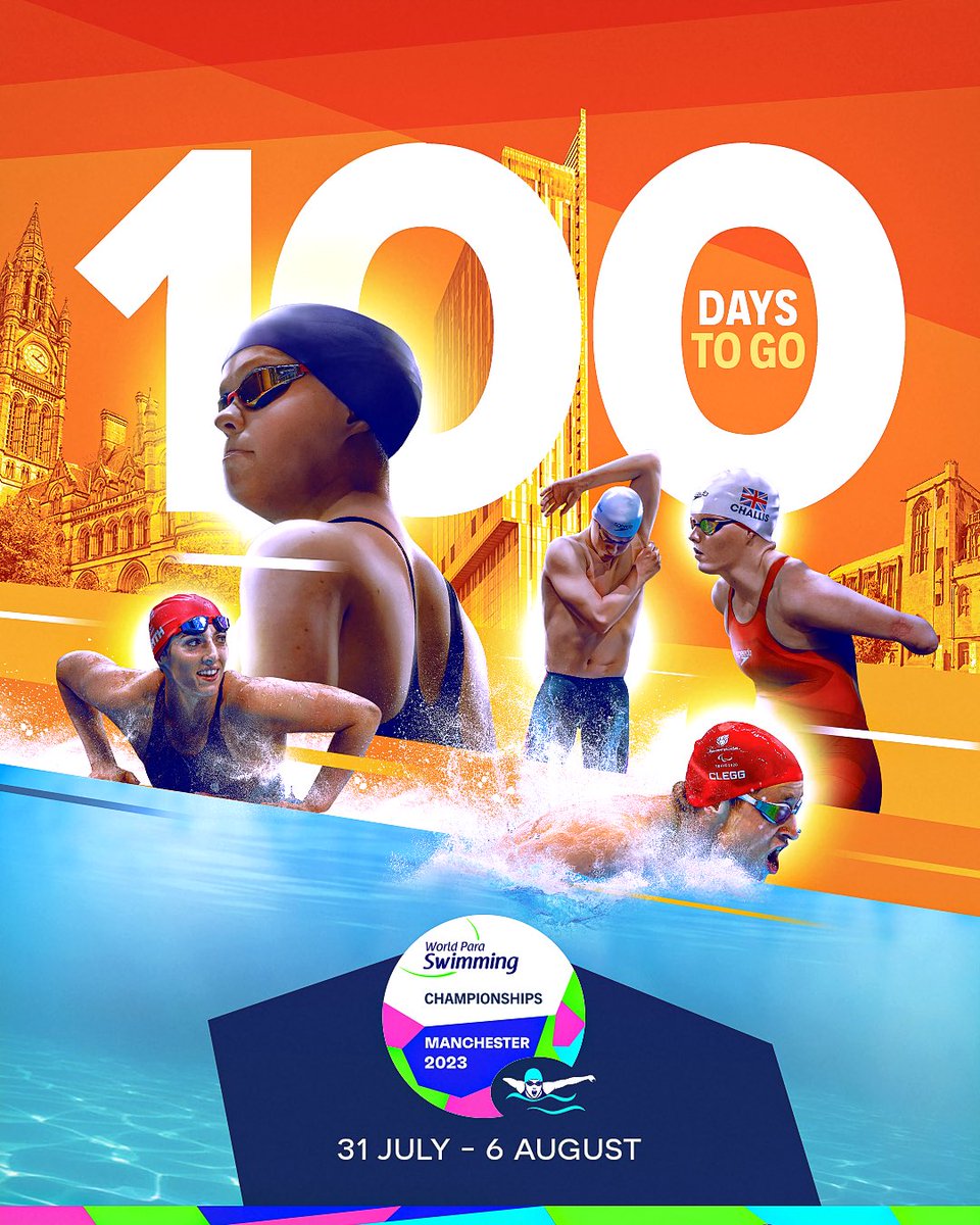 💯 days to go! 🤩

Learn more about the British team selected for the Manchester 2023 Para Swimming World Championships this summer ➡️ bit.ly/3JSiC0O