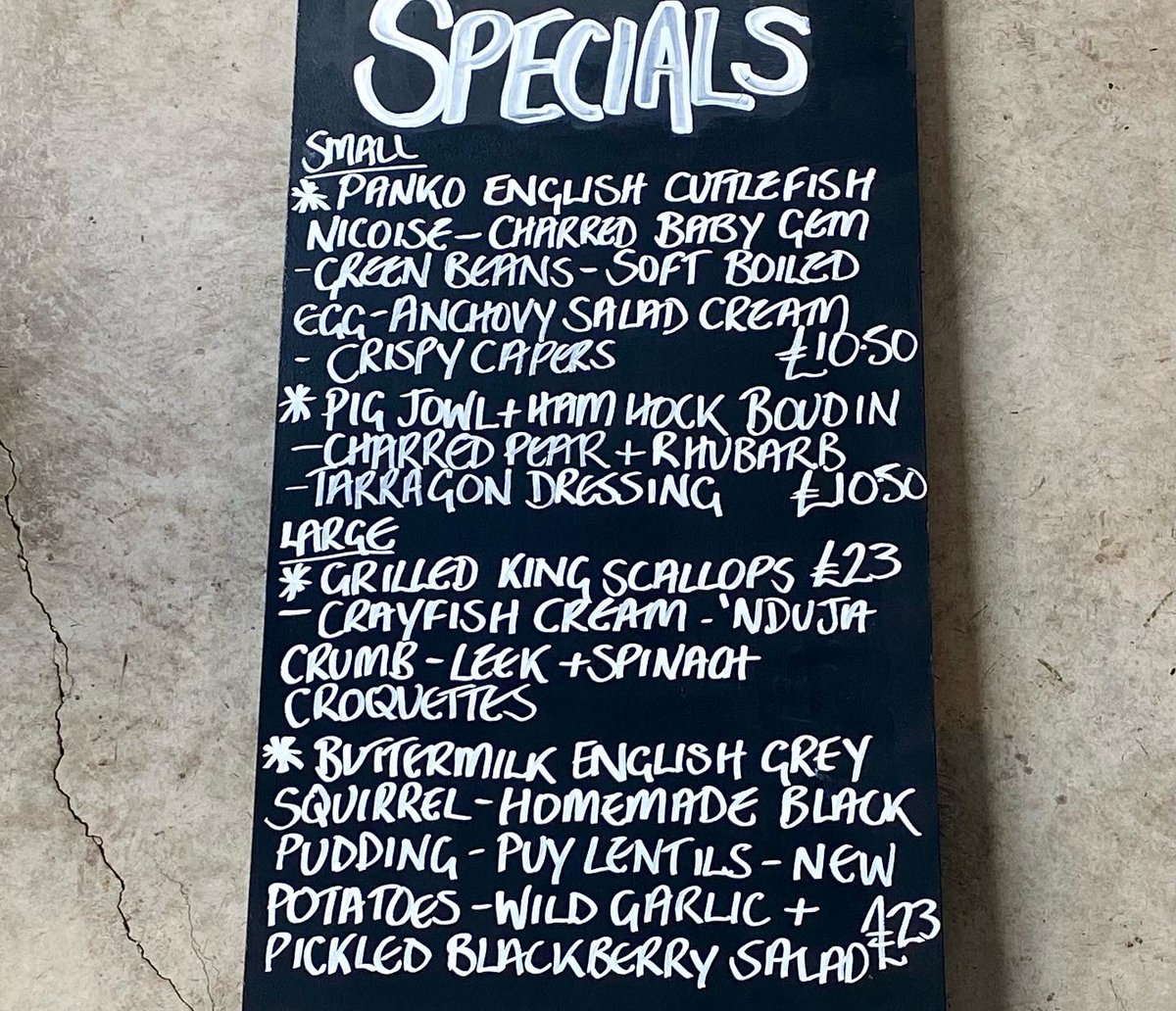 New menu … squirrel’s back!