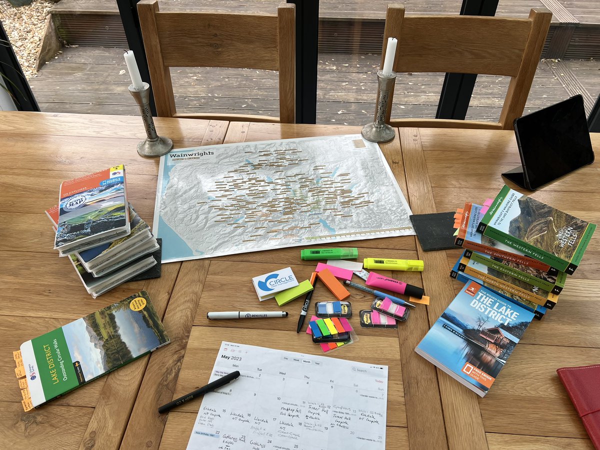 Definitely in my happy place today - love a bit of planning and love a bit of walking. 28 Wainwrights done previously. Only 186 to go! 😬