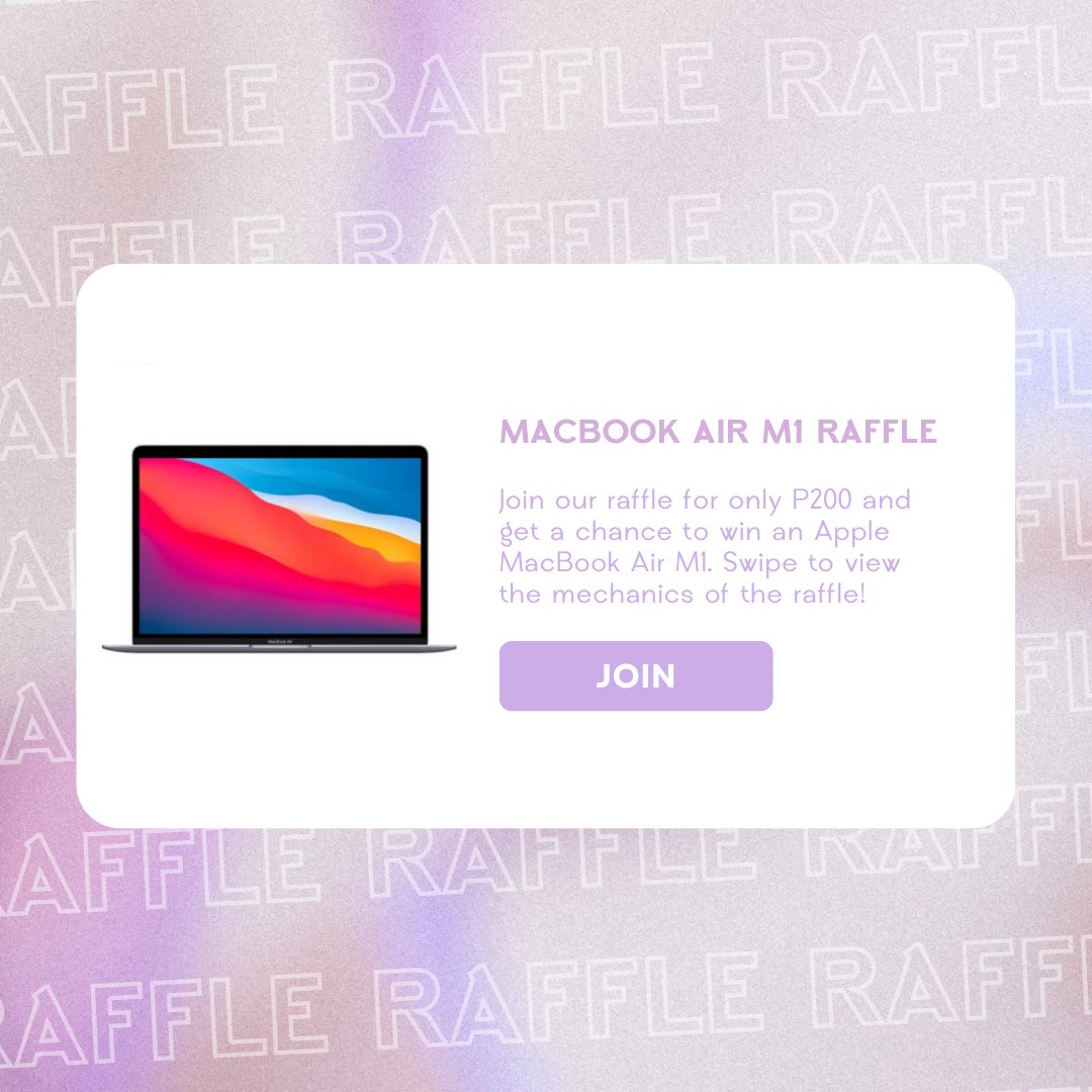 idianali's tweet photo. Hello!! So eto na nga ira-raffle ko na yung Macbook Air M1 hahaha

If you want to join just reply under this tweet and i’ll send you a form

Kindly help retweet this tweet too. Thank youuu 💖 https://t.co/W3EwDQMkyG