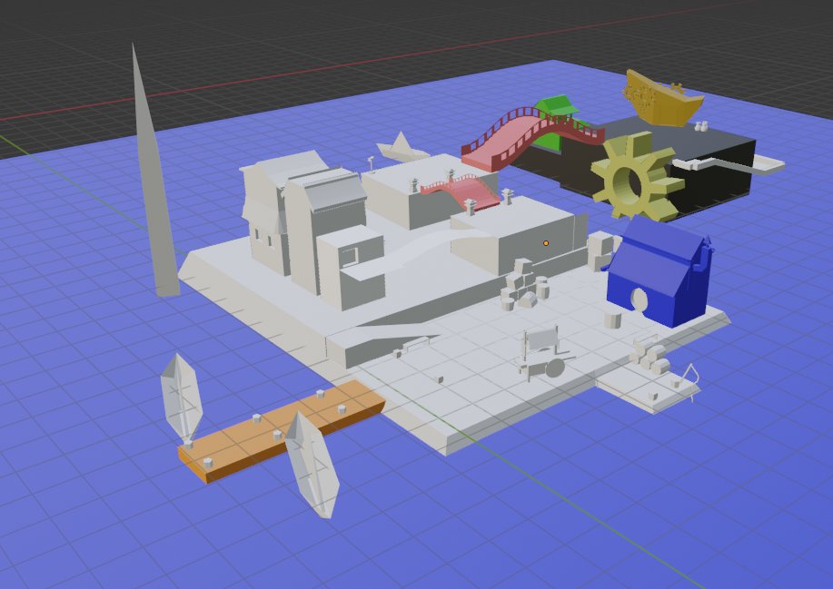 CrimsonCapy's tweet photo. Happy #screenshotsaturday! 🎉

We've been working really hard in modelling for our game! we created a blockout for the characters, blocked out our level design, and picked colors for the room!

what are you working on?

#indiedev #gamedev #indiegame #gamedevelopment #indiedevhour https://t.co/MnifbbEG7K