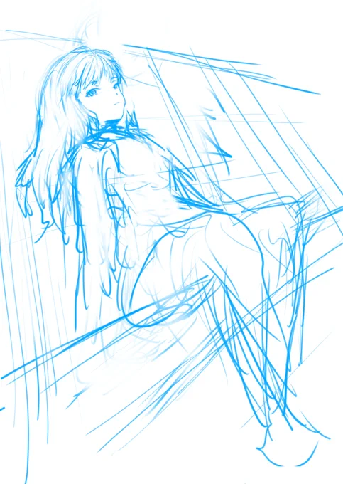 ラフ→完成版(再掲)TLがまた絵描きっぽくなくなってきたので… 