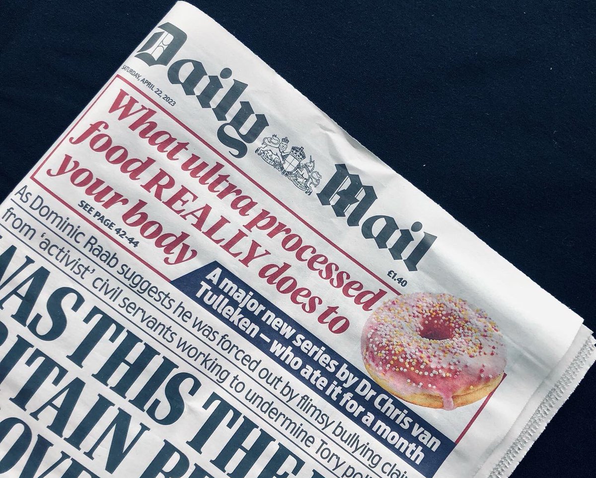Read an extract of my book Ultra-Processed People today, tomorrow and Monday in the Daily Mail. You’ll find out about my experience eating UPF for a month and how it’s affecting our bodies and the planet! Pre-order it now linktr.ee/ultraprocessed… It’s not you, it’s the food…