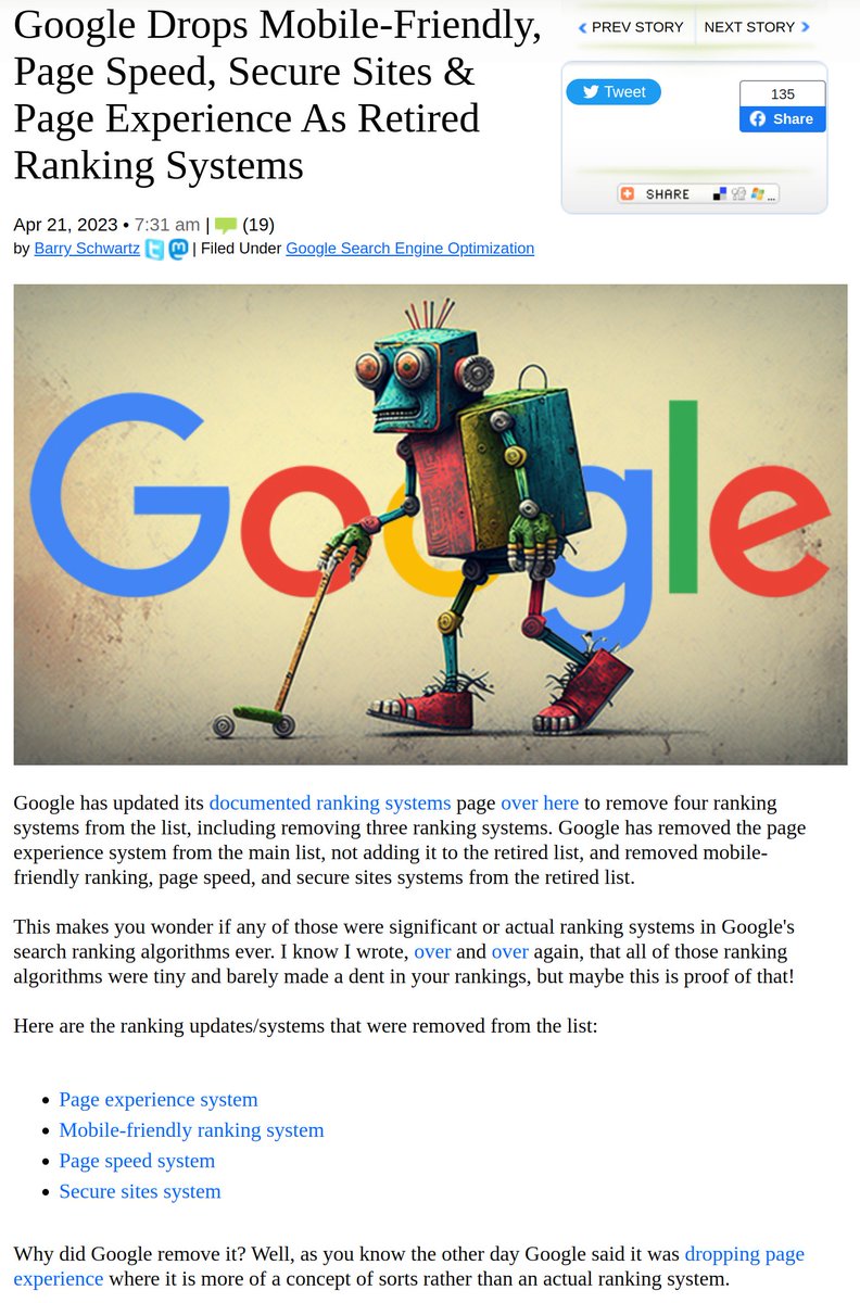 cemper's tweet image. Time to look for a new job for some SEOs.

You spent your SEO life as &quot;Technical SEO&quot; and chasing goals that Google gave you as little carrots over a decade via &quot;trusted influencers&quot;,

like
- page speed
- mobile friendlieness
- SSL 
- and other technical implementation details…