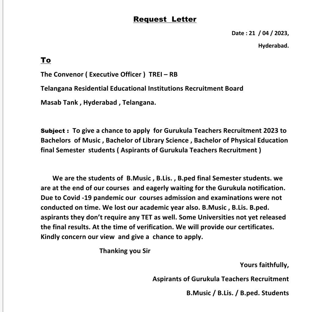 PrashanthMada's tweet photo. @deva_yabaj22631 @KTRBRS @BRSHarish @treirb Please Consider the request of  final Semester Students of B.Music &amp; B.lis , B.ped  to apply for TREI - RB Advt 2023. The aspirants of Gurukula Teachers Great Thankful to you Sir https://t.co/wIhjtWtYiH