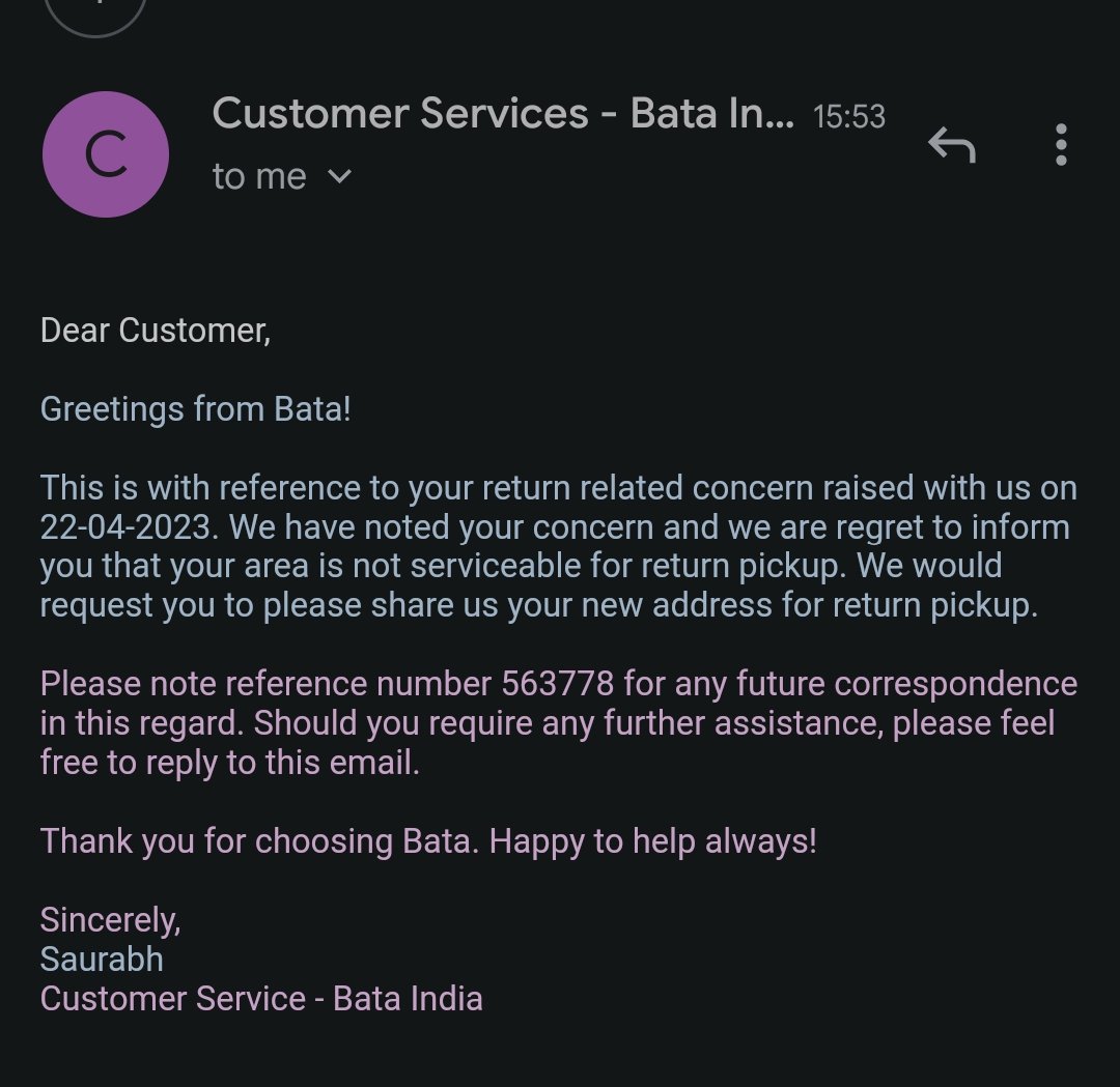SarfrazIceStock's tweet photo. @BATA_India I may have to move to a new city in order to return your faulty product. A new scam,  may be https://t.co/L1Kt6YCVCE