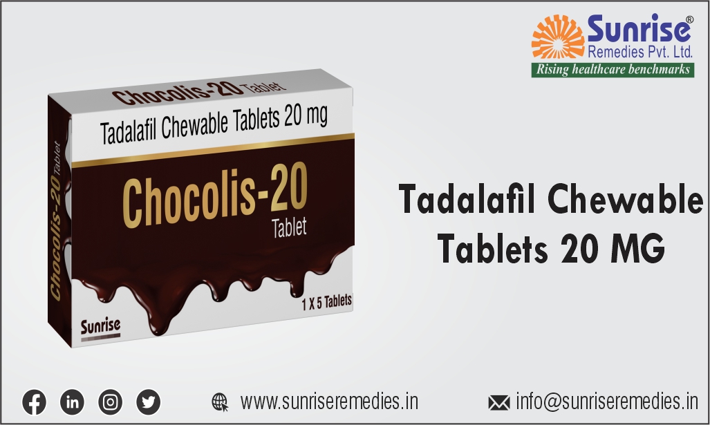 Increase Your Night Life with Chocolis Contains #TadalafilChewable Most Popular Products From Sunrise Remedies Pvt. Ltd. 

Read More: bit.ly/41mP9Ul

#ChocolisChewable #Tadalafil #Erectiledysfunction #EDTreatment #PETreatment #PharmaceuticalCompany #PharmaFormulation