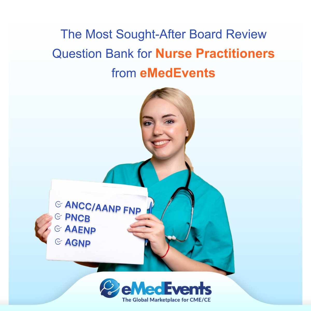 eMedEvents's tweet photo. Prepare for your Nurse Practitioner (NP) certification/recertification with the most comprehensive NP Board Review Question Bank by eMedevents.
Know more: https://t.co/Ur93xztcOg
#nursepractitioners #broadreviews #ANCC #PNCB #AAENP #AGNP #eMedEvents https://t.co/ungpK7EikC
