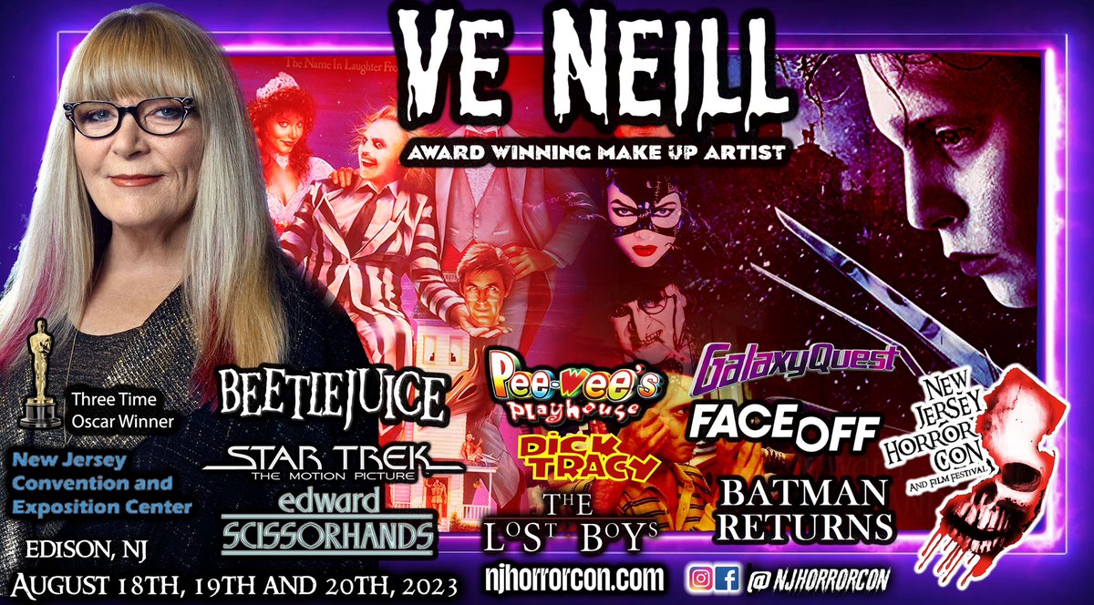 Newest guests for August! Check out the guest list so far at njhorrorcon.com