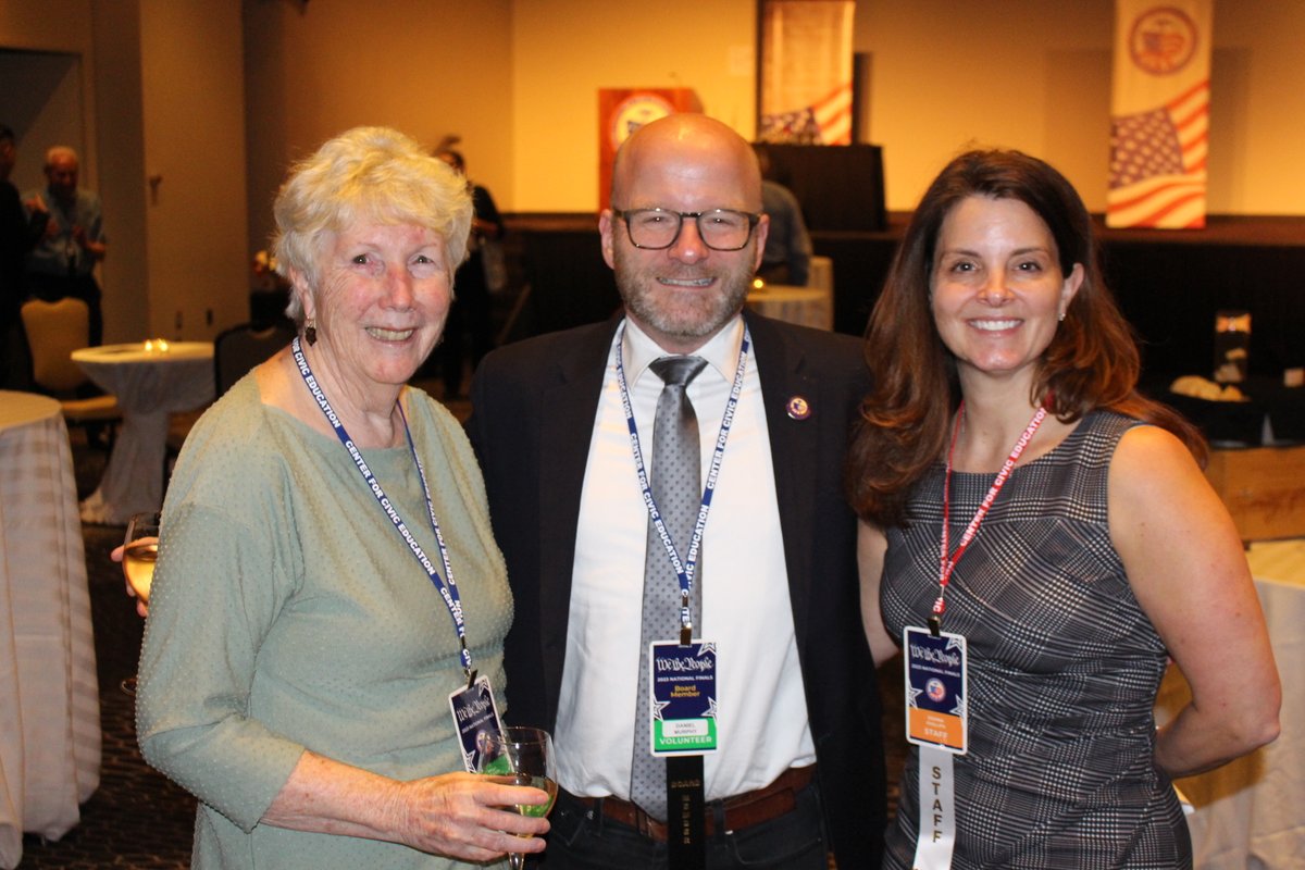 CivicEducation's tweet photo. Good morning, We the People people! Here are some pics of judges, volunteers, staff, and board members from yesterday, preparing for today's #WTPFinals. https://t.co/3fHe40onU2