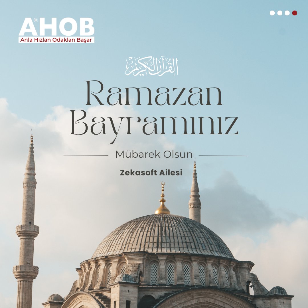 ahob_zekasoft's tweet photo. Zekasoft Ailesi olarak Ramazan Bayramınızı kutlar, sevdiklerinizle nice güzel bayramlar geçirmenizi dileriz..

#ramazan #ramazanbayramı #ramazanbayramınızkutluolsun #ramazanbayramınızmübarekolsun https://t.co/Mg10HdEthC