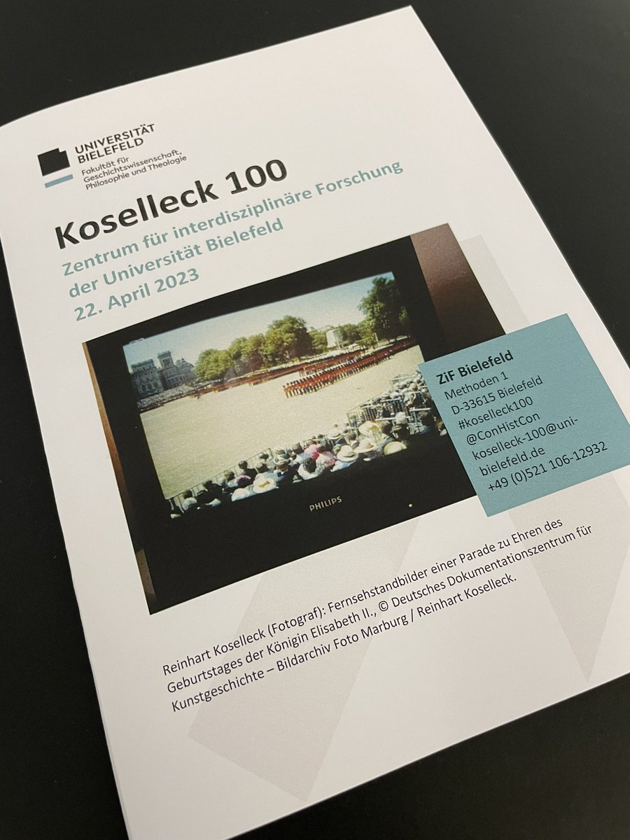 #Koselleck100 Today is the day! The sun is shining, many guests arrived and the programme looks amazing - let’s go! @unibielefeld @ZiF_Bi @GeTheorie @BielefeldUP