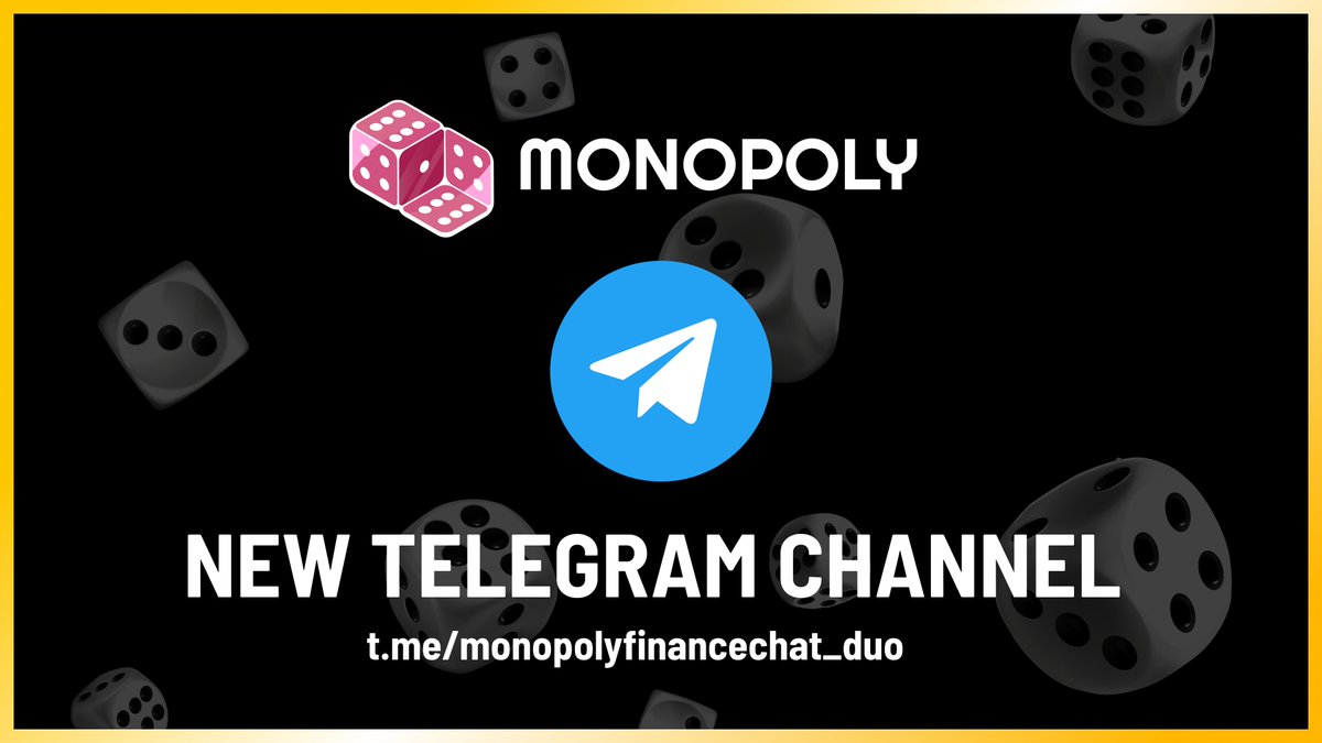 Created a new Telegram Chat channel for those who are more comfortable with TG

As a community-driven project, we not only listen to the many but to the entire community as a whole🕶️

⭐️We'll go with TG and DC in parallel! 

New Telegram Chat: t.me/monopolyfinanc…
#Arbitrum