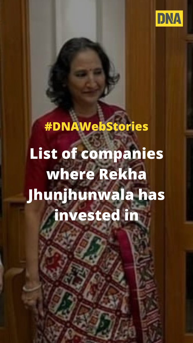 #DNAWebStories | #RekhaJhunjhunwala's investments: List of companies wherein she has invested

Take a look: dnaindia.com/web-stories/bu…