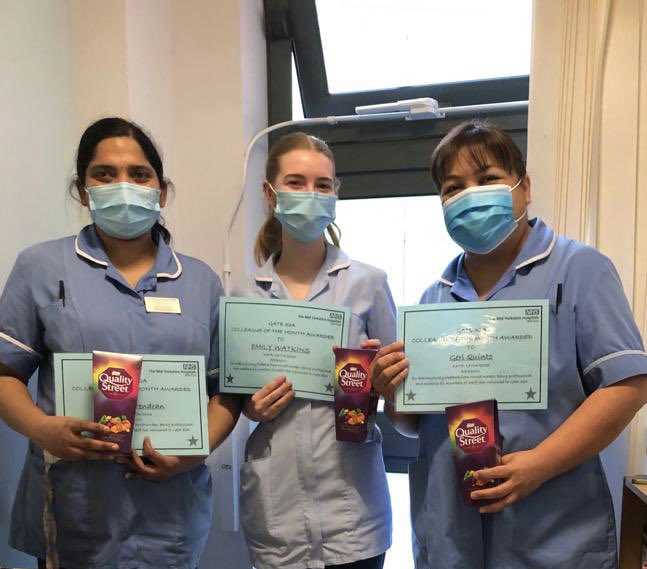 eviegracechalk1's tweet photo. ⭐️Saturday Superstars⭐️ Sumi, Emily &amp; Geri are #g32a colleagues of the month after I received some fab feedback from an NHSP colleague via email last week - some of the words were “what a wonderful ward you have and that your staff are just Amazing” @DosMyht @RebeccaSaville4(1/2) https://t.co/vlI7bCQHWQ