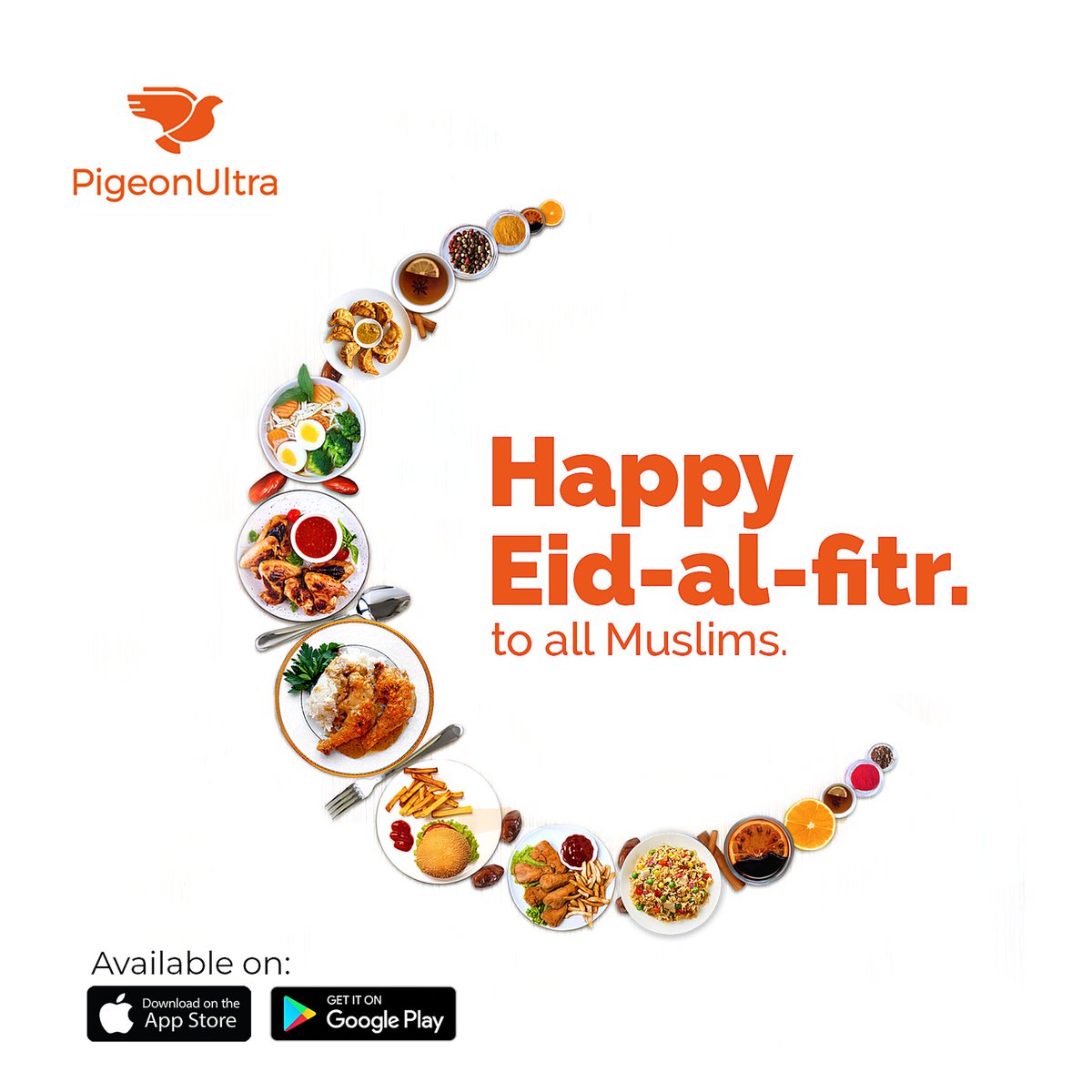 Celebrate Eid with a feast of delicious food! May this special day bring joy and blessings to your life. #EidMubarak

#pigeonUltra #pigeonultraapp #delivery #fooddelivery #ghanafoods #accra #ghanamade #ghanafoodie #pigeonIT
