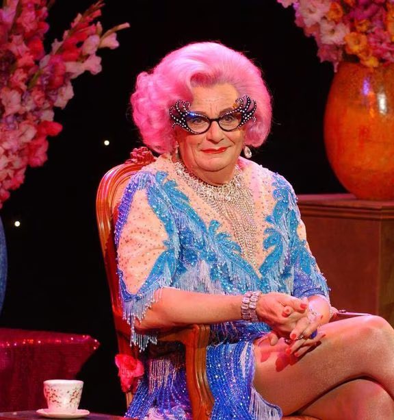 bydarrenstyles's tweet image. Suddenly the thought of being in the company of these two, both of whom I was lucky enough to see perform live, makes crossing to the other side seem a little less frightening when the time comes. Geniuses both. #RIPBarryHumphries #RipPaulOgrady