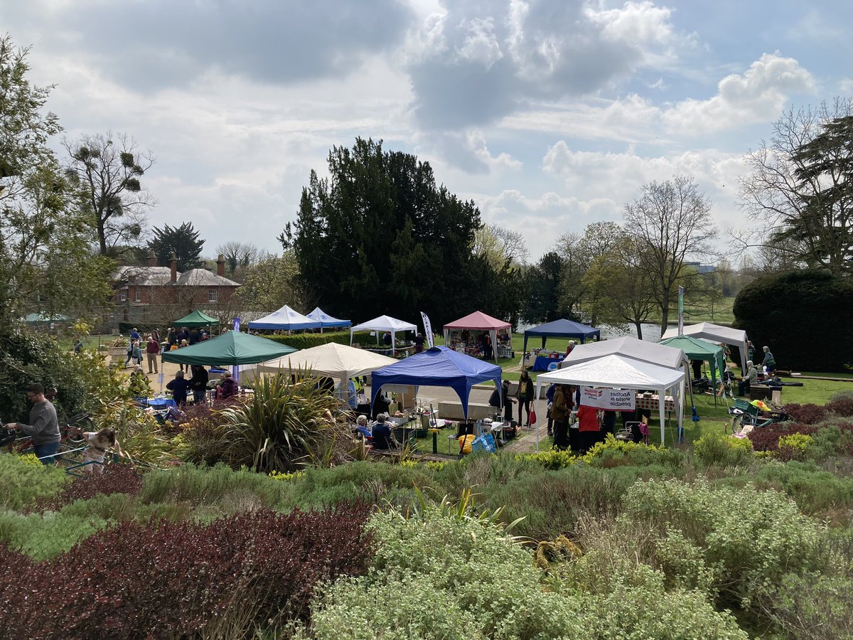 CavershamGlobe's tweet photo. Super day at Caversham Court Gardens. It is “Bean Pole Day” lots of stalls, plants, food and the tea kiosk is open!
💛🌱💚
#rdg https://t.co/lGxnNbRHm5