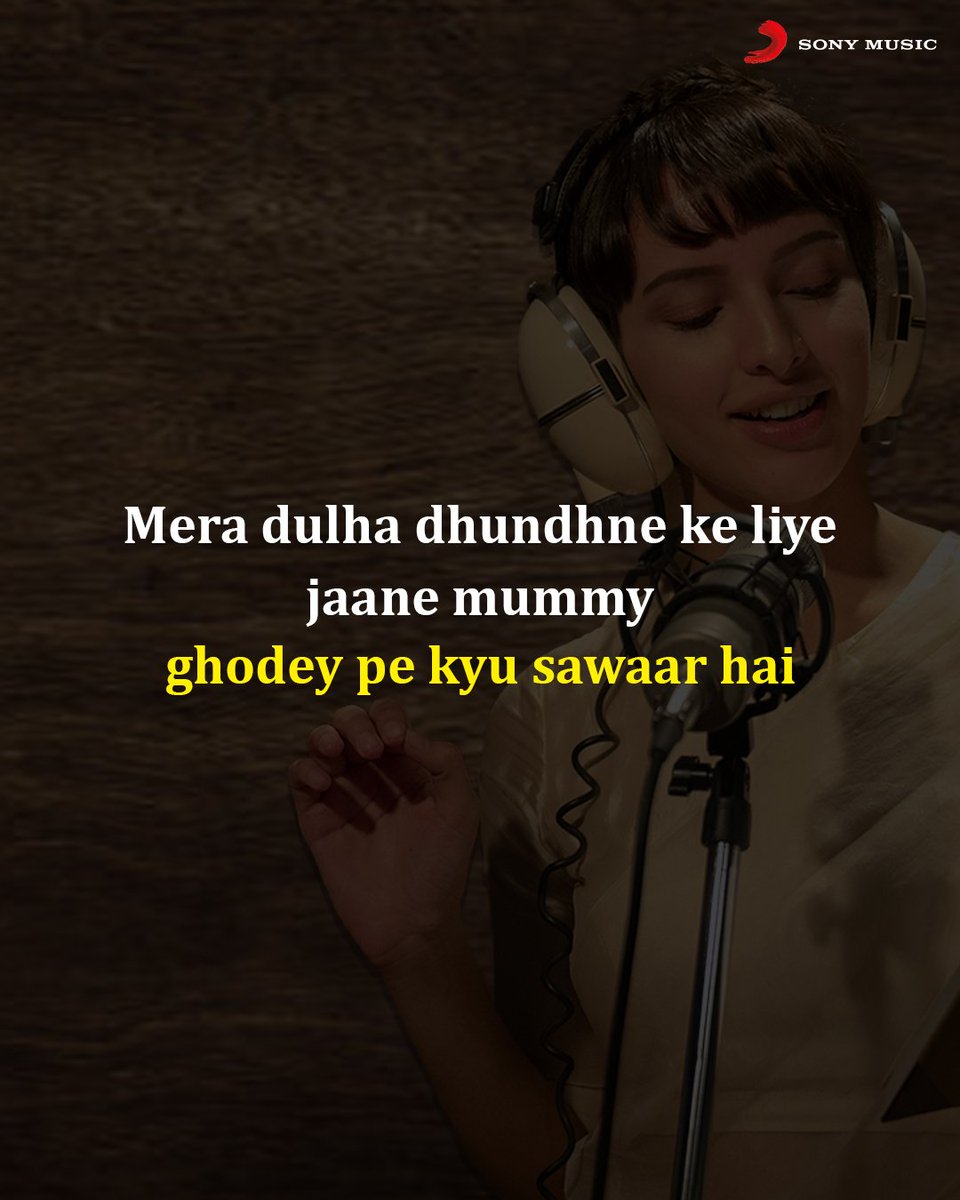 sonymusicindia's tweet photo. We don't play songs in different situations, we have moments that feel like songs 💁♀️
#SaturdayMood #SonyMusicIndia #GhodeyPeSawaar #RaataanLambiyan #FarkNahiPadta https://t.co/1UI2vx1Z59