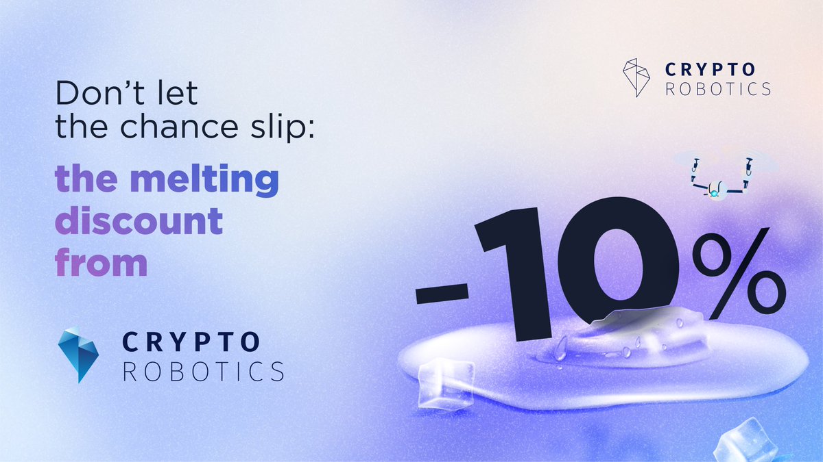 cryptorobotics's tweet photo. Last chance 😱🔥 10% discount on all platform packages!
Trade smarter and more efficiently with algotrading tools: #bots, #autofollowing, #cryptosignals
Upgrade trading: https://t.co/DRzcGIBM4F https://t.co/0nORqyW27s