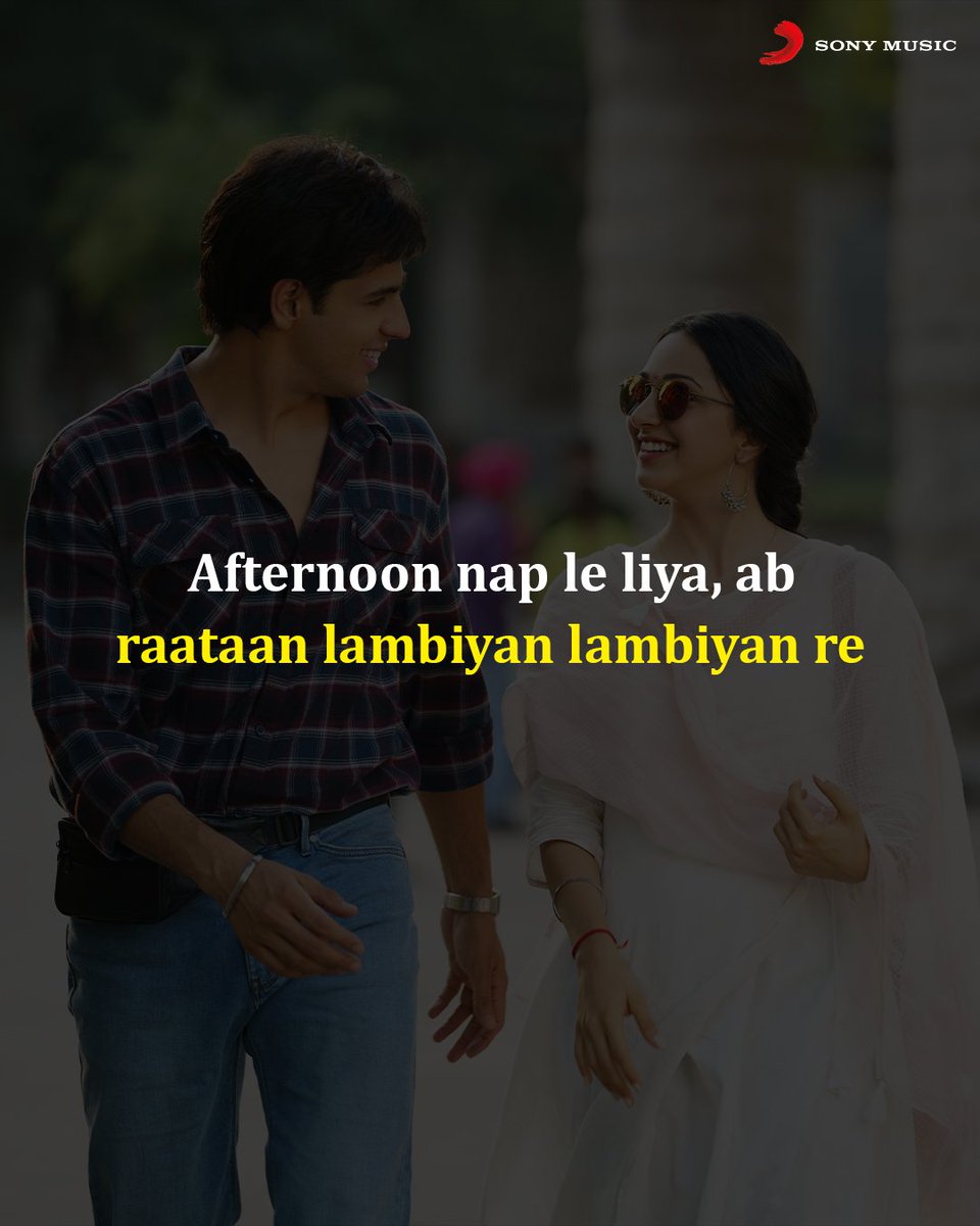 sonymusicindia's tweet photo. We don't play songs in different situations, we have moments that feel like songs 💁♀️
#SaturdayMood #SonyMusicIndia #GhodeyPeSawaar #RaataanLambiyan #FarkNahiPadta https://t.co/1UI2vx1Z59