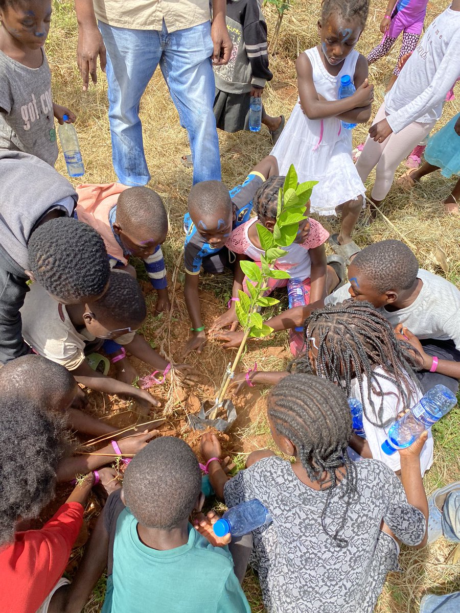 SweAmbZam's tweet photo. Go Green Bauleni!! 💚💚💚

What a wonderful morning! Together w #Afrotwist &amp; hundreds of kids in #Bauleni we planted trees, recycled trash, but also painted faces,  danced &amp; of course hugged. 🤗

Thanks for letting us share your day! You are all amazing! ❤️💚❤️💚🙌🏼💪🏼

#SweZam🇸🇪🇿🇲 https://t.co/vpleWnBD92