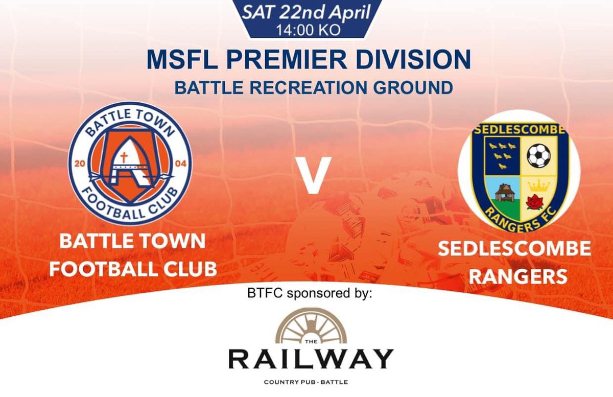 Local derby today, played by special permission at Battle Rec! 
Come and cheer on the teams!