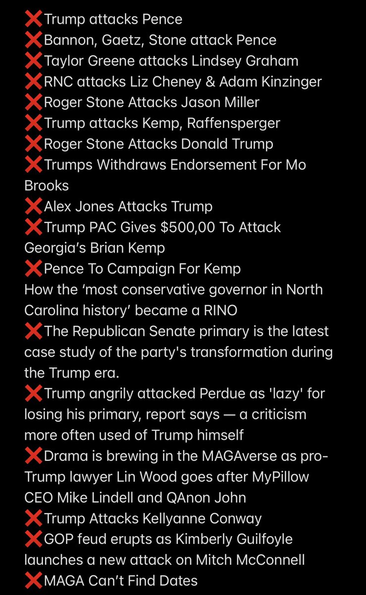 MelRisHere's tweet photo. @jeremynewberger @kelly2277 It’s all over the headlines, and, all endorsed by the #GOP, the #RNC, #QANon, the #NRA, #CPAC, #FoxNews, #OAN, #Newsmax, #TurningPoint, #JudicialWatch, #ClubForGrowth, etc. https://t.co/K6kzFPXgIz