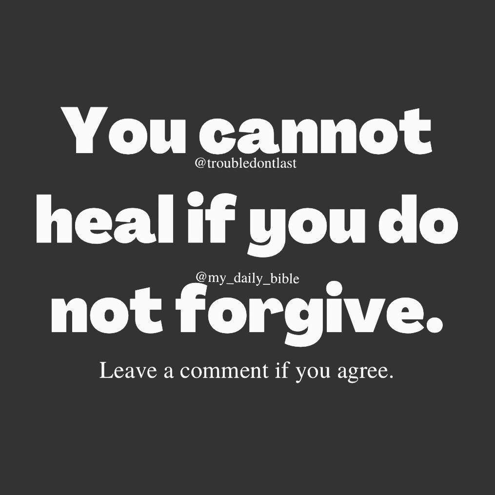 troubledontlast's tweet image. Forgiveness is for YOU! #forgiver

Forgiveness is for the forgiver. #forgiveoneanother

Forgiveness doesn’t make them right; it just sets us free. #forgiveandmoveon

Forgiveness allows us to live for the future in freedom, rather than under bondage of th… instagr.am/p/CrVjTk7uUUy/