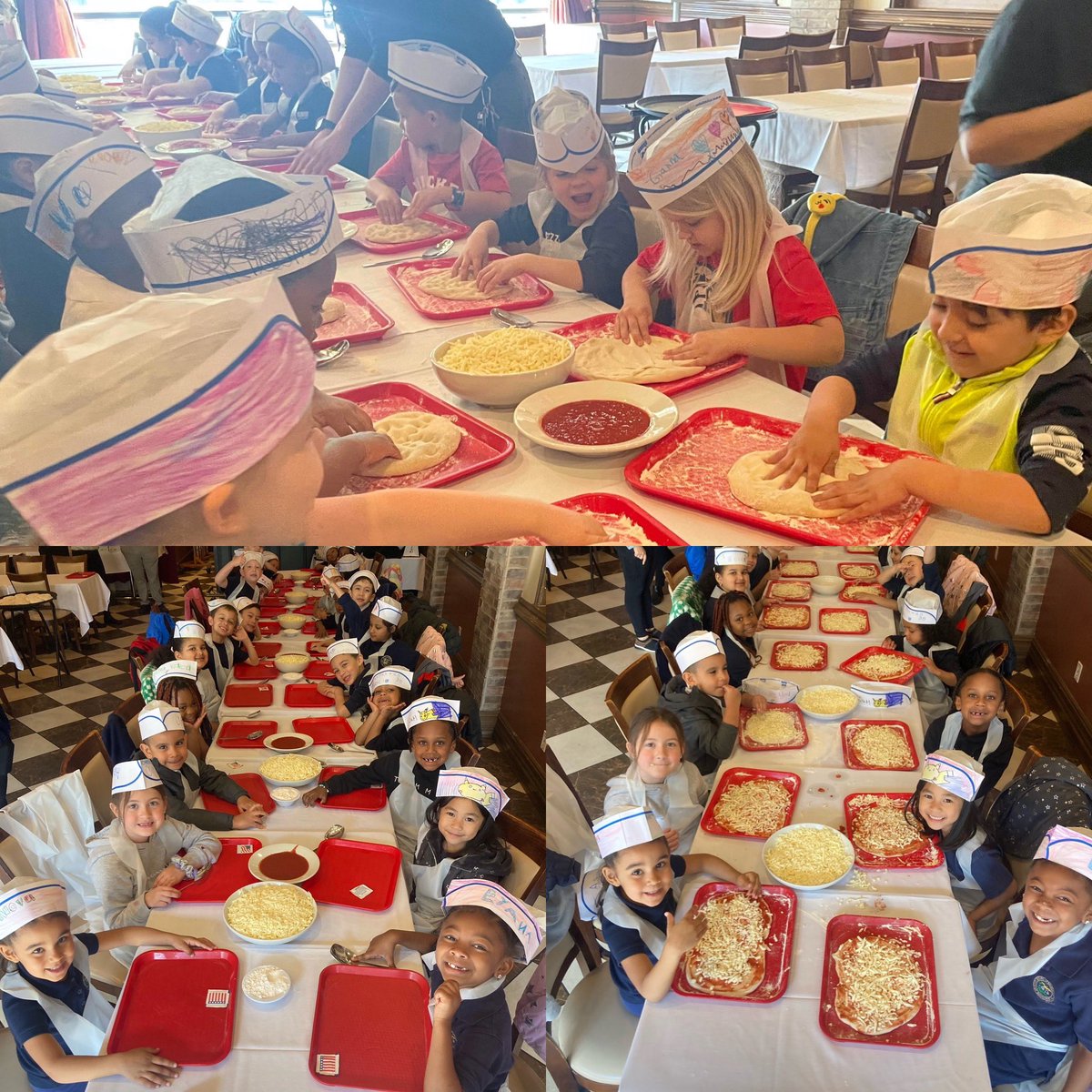 Kindergartens learned all about making pizza and visited their local pizzeria Mona Lisa! Thanks Chris and his staff for a great day! @BayonneBOE