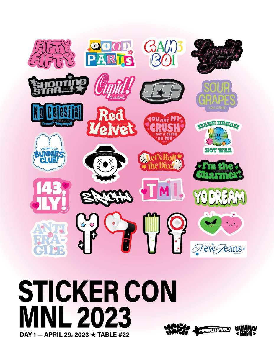 haruharustudio's tweet photo. HARU HARU @ STICKER CON MNL
★ product catalogue !!!

table #22 <3

whitespace manila, makati
day 1 — april 29, 2023
10 AM - 8 PM

@StickerConMNL
#stickerconmnl2023 https://t.co/iqCunmwjLS