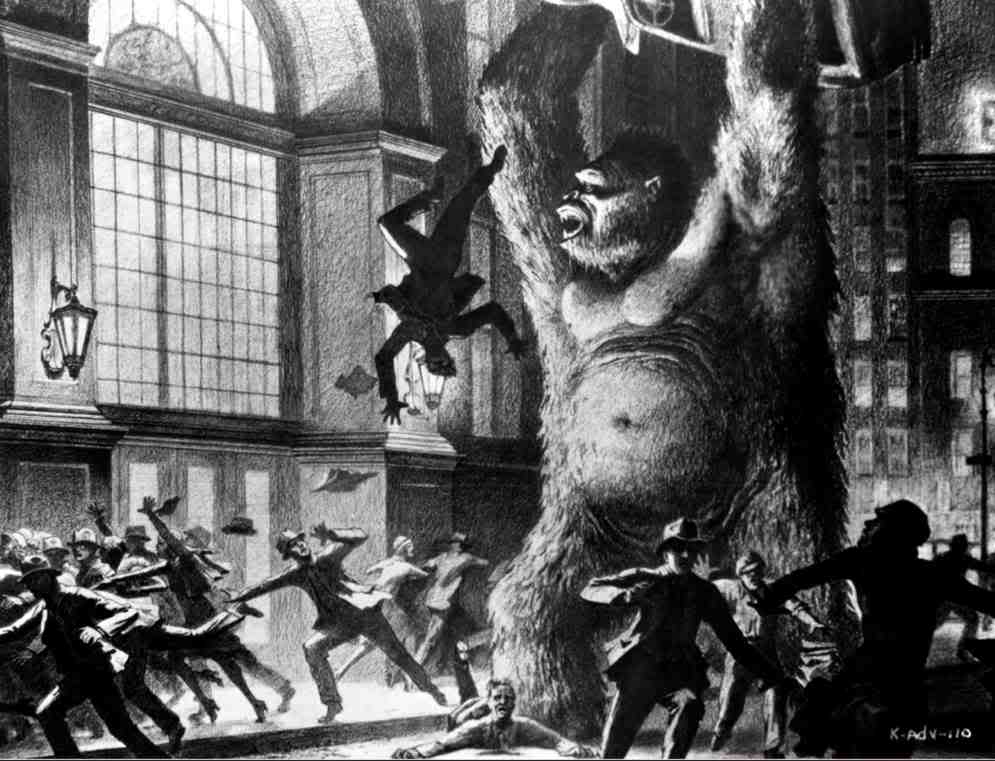 Some amazing concept art from King Kong (1933) by Willis O’Brien.