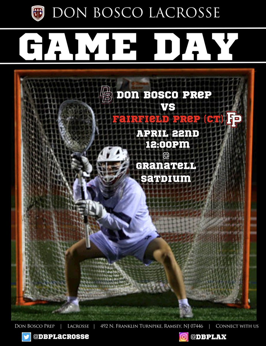 GAME DAY!!! The Ironmen are home today and will face off against Fairfield Prep at NOON. Come out and support the boys!