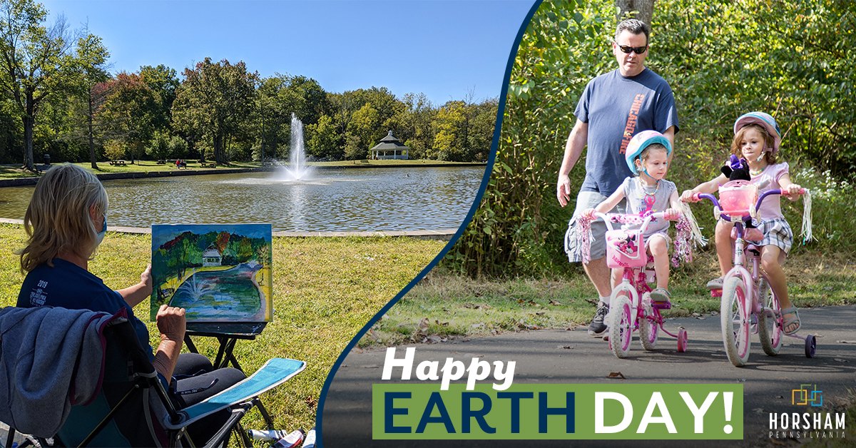 HorshamTownship's tweet photo. Happy Earth Day, Horsham Township! 🌎

Today is perfect for celebrating our town's stunning parks and trail system. With roughly 850 acres of parkland and open space, we're lucky to have many green spaces to enjoy! 🏃🚴

#EarthDay | #HorshamConnected | #ParksAndTrails https://t.co/1j0IlPRhZM