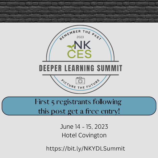NKCESKids1st's tweet photo. It’s time to register for the NKY Deeper Learning Summit!  

Join us at Hotel Covington June 14th and 15th.  

Register at https://t.co/IRSPzxWMUX #KYDL #ConnectGrowServe https://t.co/2Zfd9DqApg