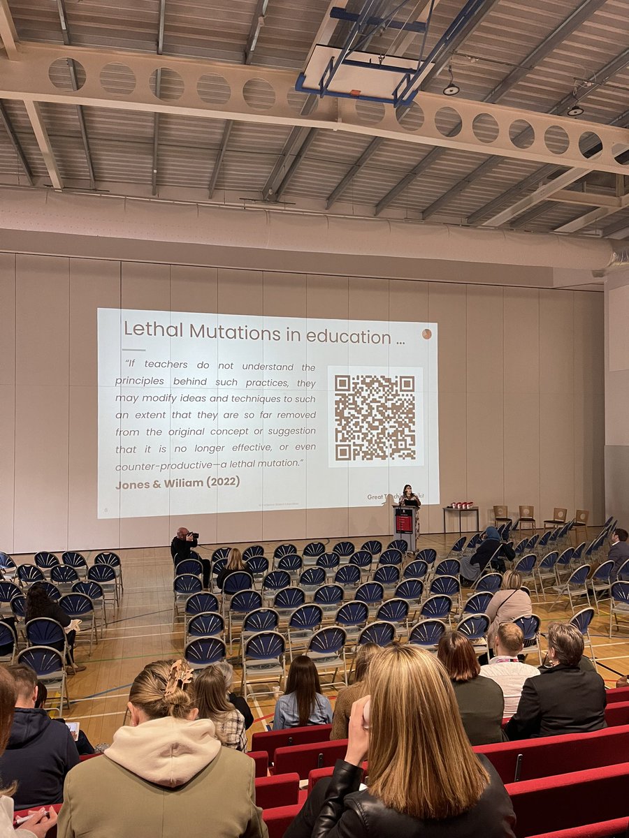 MissDearnley_'s tweet photo. @KateJones_teach myth busting with Kate! A brilliant session, as always! ๐ง ๐คฉ๐๐ผ๐ #rEdWarr2023 #ResearchEd #KateJones #RetrievalPractice https://t.co/0rcO0MB6wQ
