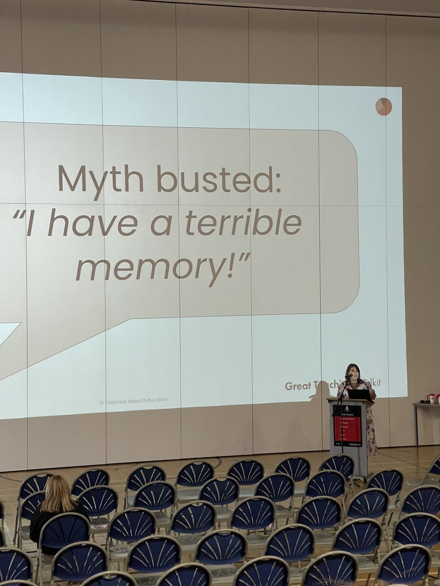 MissDearnley_'s tweet photo. @KateJones_teach myth busting with Kate! A brilliant session, as always! ๐ง ๐คฉ๐๐ผ๐ #rEdWarr2023 #ResearchEd #KateJones #RetrievalPractice https://t.co/0rcO0MB6wQ