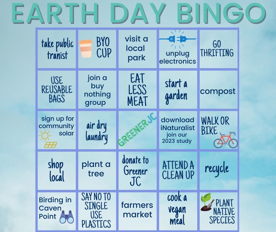 Greener JC wishes you a wonderful EARTH DAY! 
🌿🌷🌞🌎🐞🌳☮️