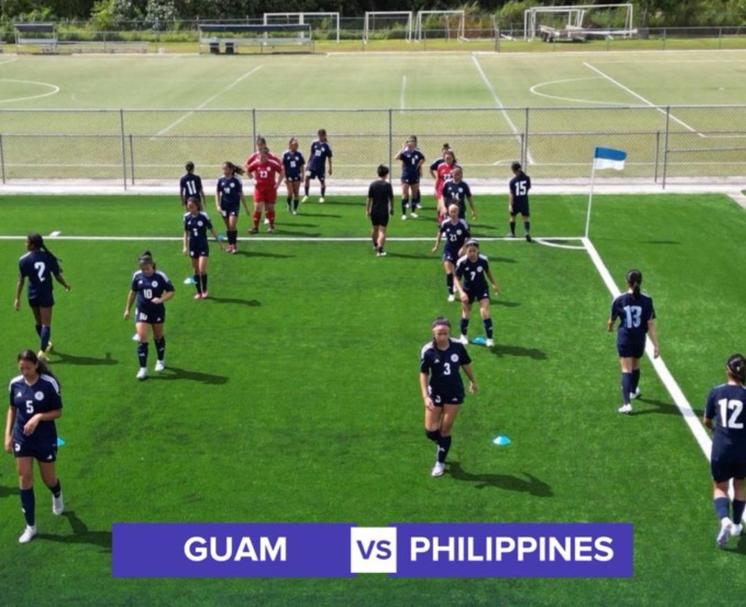 Congratulations! 

Football Team Filipinas Under17 win their first match against the host Team Guam for the AFC U17 Women’s Asian Cup 2024. 

#LabanFilipinas
#hearHERvoice
#TinigFutbolera
#ParaSaBayan
#PFF