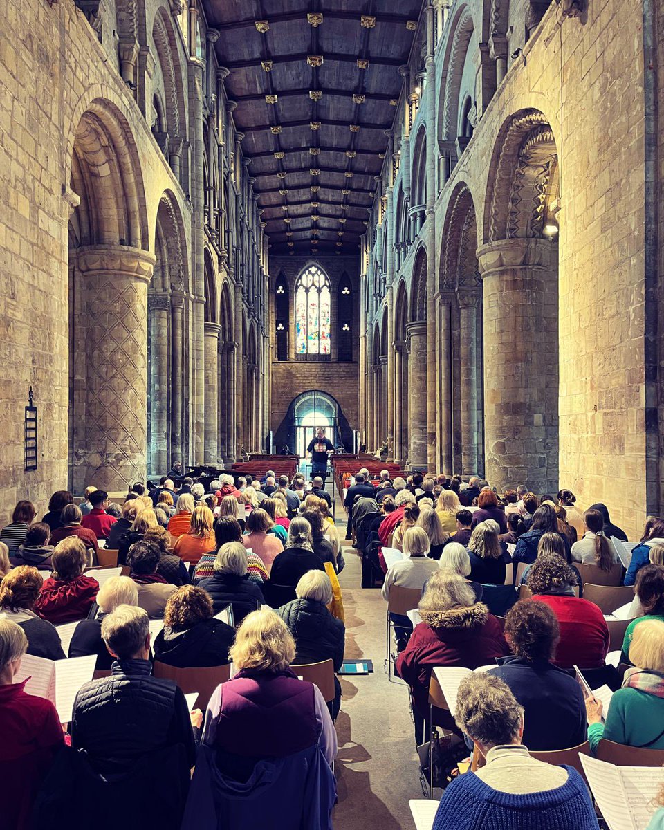 Amazing sound of nearly 200 voices in Selby Abbey today! #selbyabbey #requieminaday