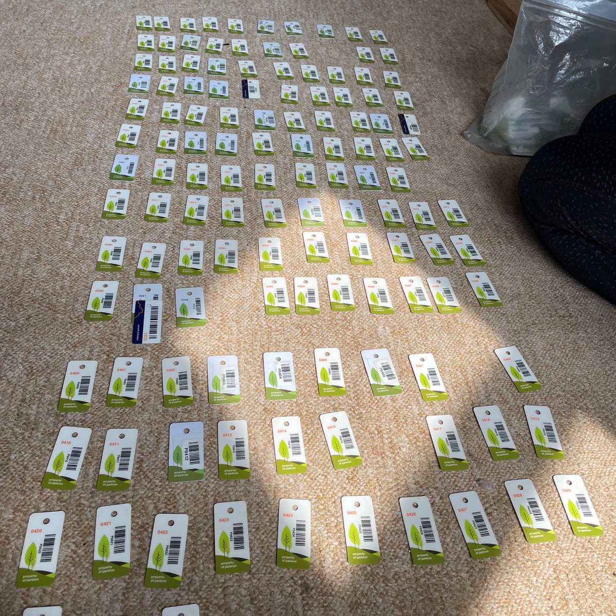 HelenWolsten's tweet photo. Is there ever a more satisfying Saturday afternoon @parkrunUK task?  #parkfaff #everydaymaths #parkrun #parkfun #tokensorting #mathsisfun #parkrunvolunteer https://t.co/awaRgVrfUk